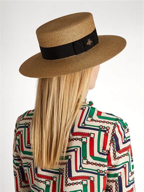 gucci cap womens|Gucci straw hat women.